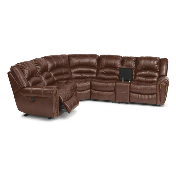 Flexsteel Crosstown Power Reclining Leather 3 pc Sectional 1210-57P-19-23-59P-72-58P/048-54 IMAGE 1