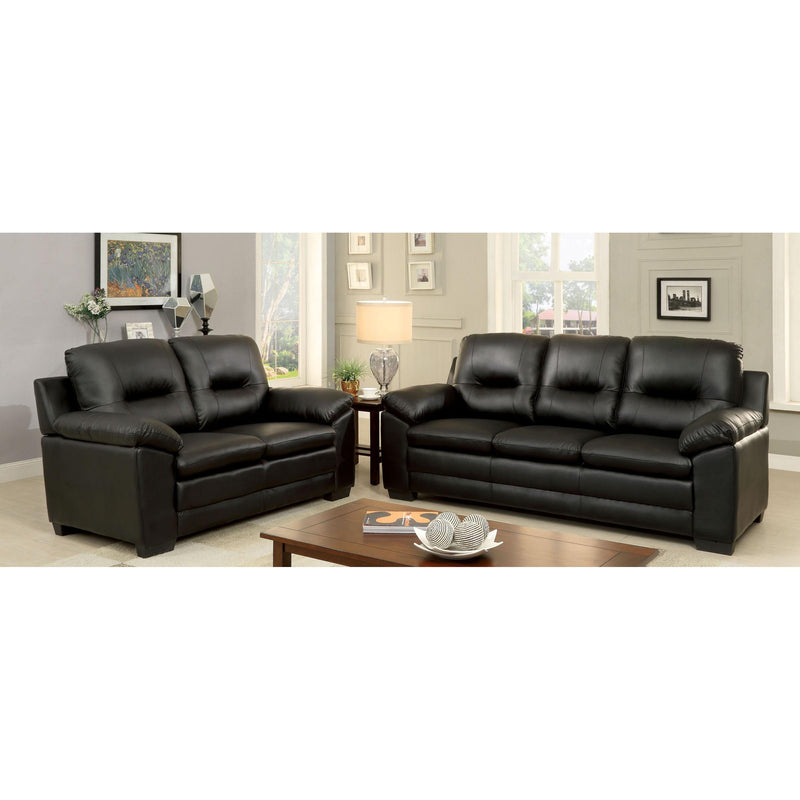 Furniture of America Parma Stationary Leather Sofa CM6324BK-SF IMAGE 2