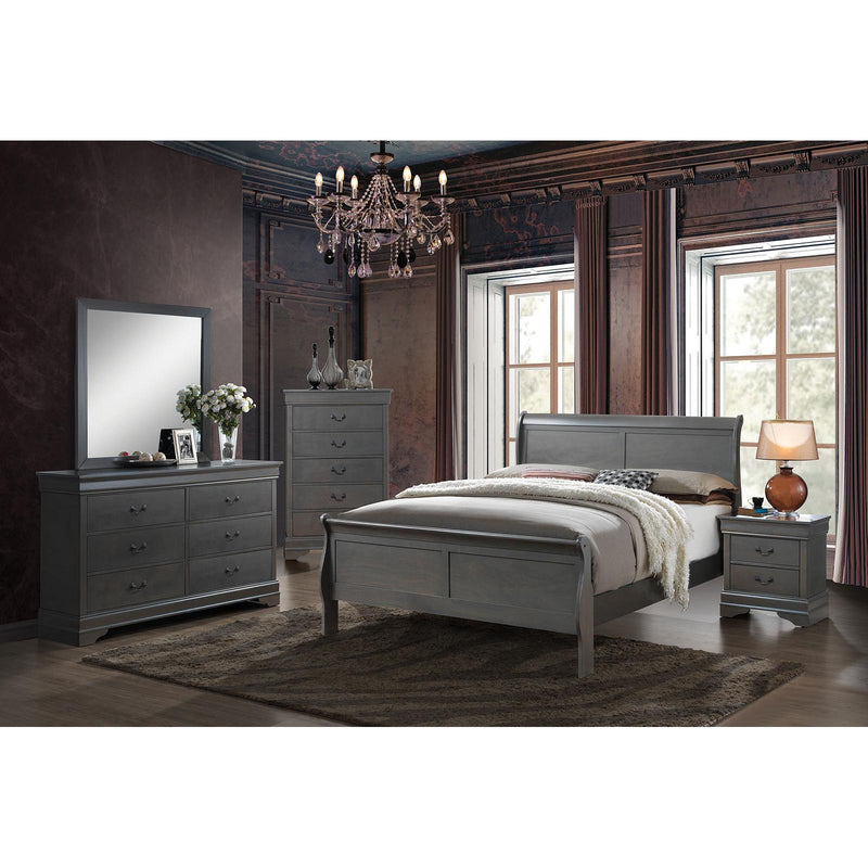 Furniture of America Louis Philippe III Queen Sleigh Bed CM7866GY-Q-BED IMAGE 5