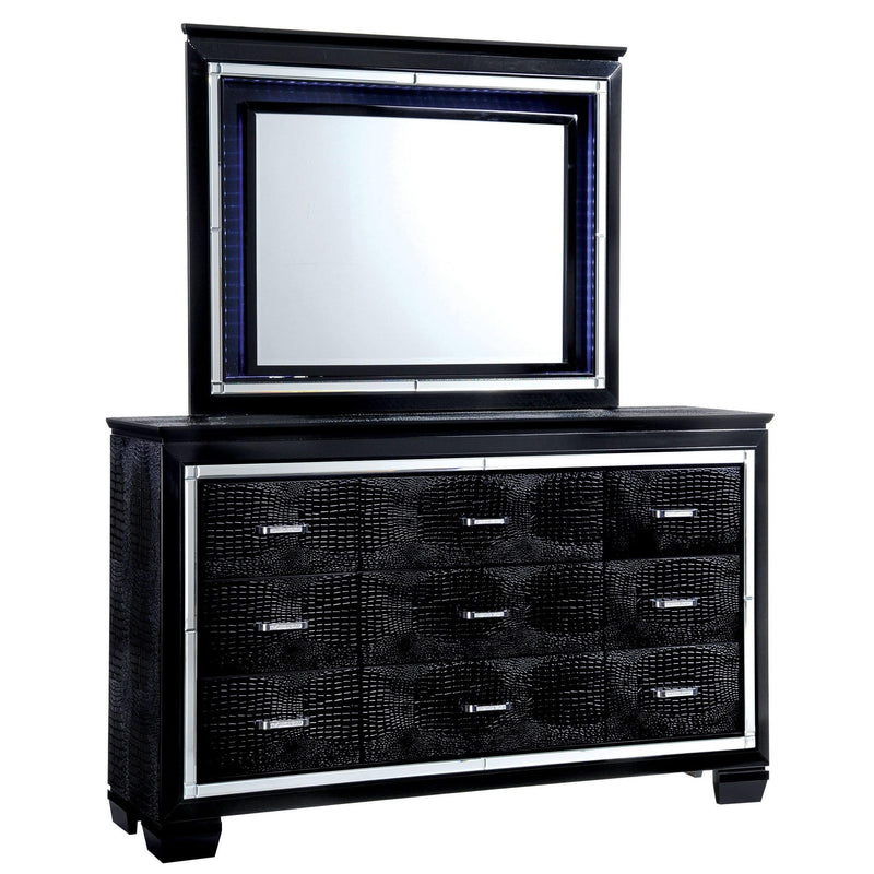 Furniture of America Bellanova Dresser Mirror CM7979BK-M IMAGE 2