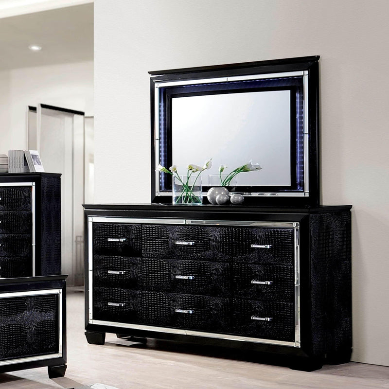 Furniture of America Bellanova Dresser Mirror CM7979BK-M IMAGE 3