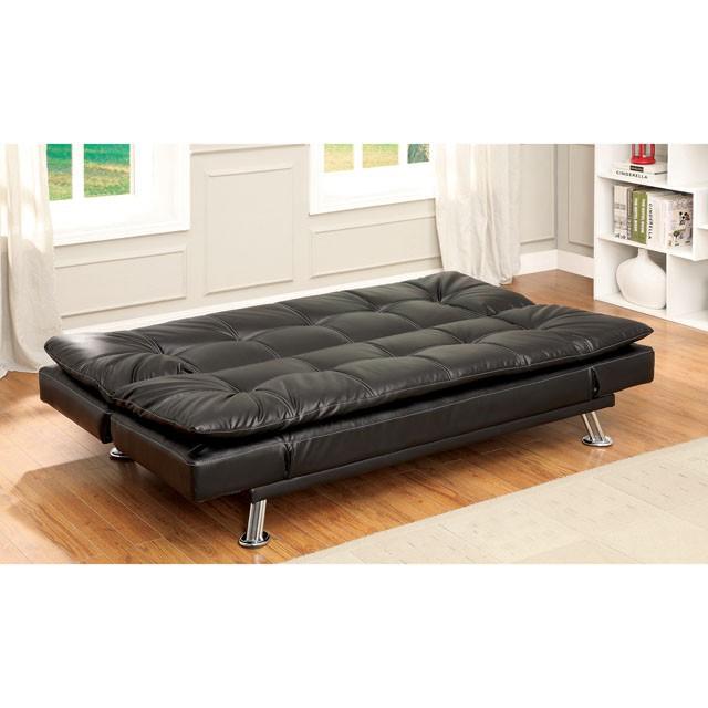 Furniture of America Hauser II Leatherette Futon CM2677BK IMAGE 3