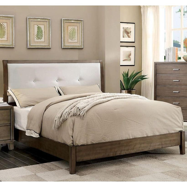 Furniture of America Enrico Queen Upholstered Platform Bed CM7068GY-Q-BED IMAGE 1