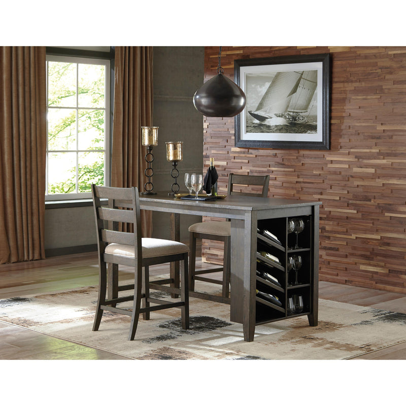 Signature Design by Ashley Rokane Counter Height Dining Table with Trestle Base D397-32 IMAGE 4