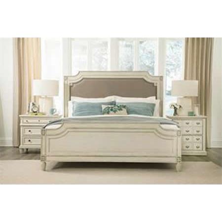 Riverside Furniture Huntleigh King Upholstered Panel Bed 10280/10281/10276 IMAGE 4