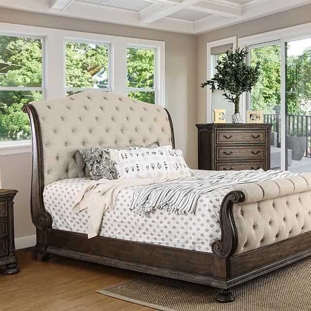 Furniture of America Lysandra Queen Sleigh Bed CM7663Q-BED IMAGE 1