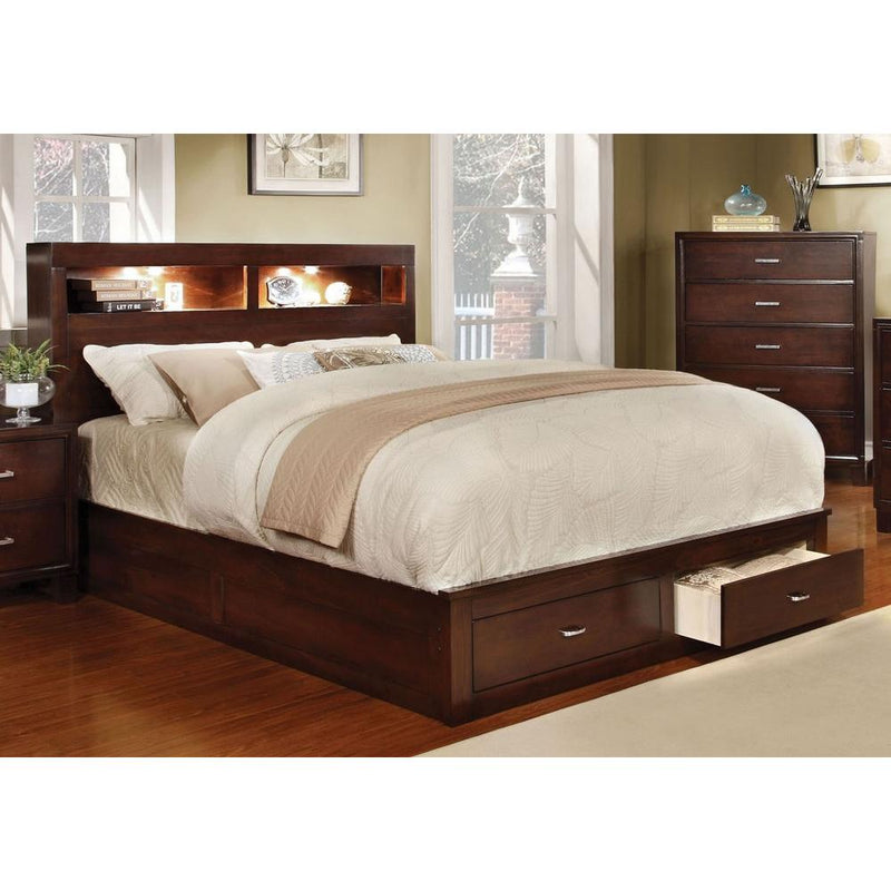 Furniture of America Gerico II California King Storage Bed CM7291CH-CK-BED IMAGE 1