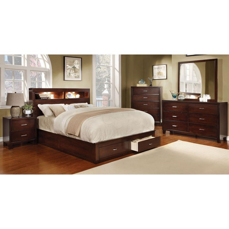 Furniture of America Gerico II California King Storage Bed CM7291CH-CK-BED IMAGE 3