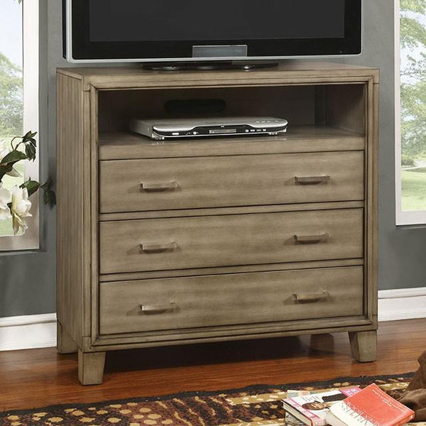 Furniture of America Enrico I 3-Drawer Chest CM7068GY-TV IMAGE 1