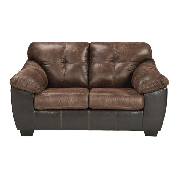 Signature Design by Ashley Gregale Stationary Fabric and Leather Look Loveseat 9160335 IMAGE 1