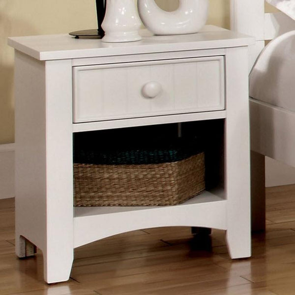 Furniture of America Corry 1-Drawer Kids Nightstand CM7905WH-N IMAGE 1