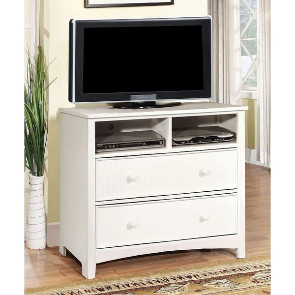 Furniture of America Corry 2-Drawer Kids Media Chest CM7905WH-TV IMAGE 1