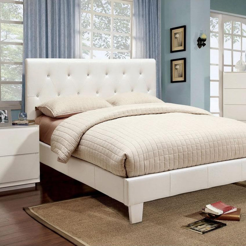 Furniture of America Velen California King Upholstered Panel Bed CM7949WH-CK-BED IMAGE 4