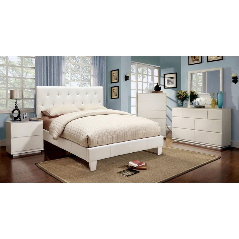 Furniture of America Velen California King Upholstered Panel Bed CM7949WH-CK-BED IMAGE 5