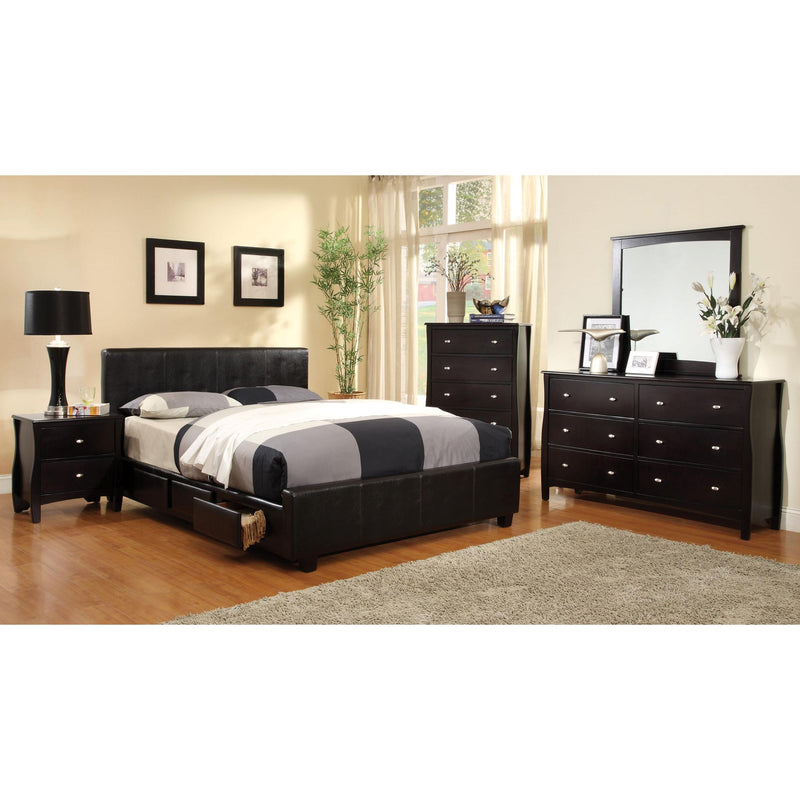 Furniture of America Burlington Queen Upholstered Panel Bed with Storage CM7009Q-BED IMAGE 3