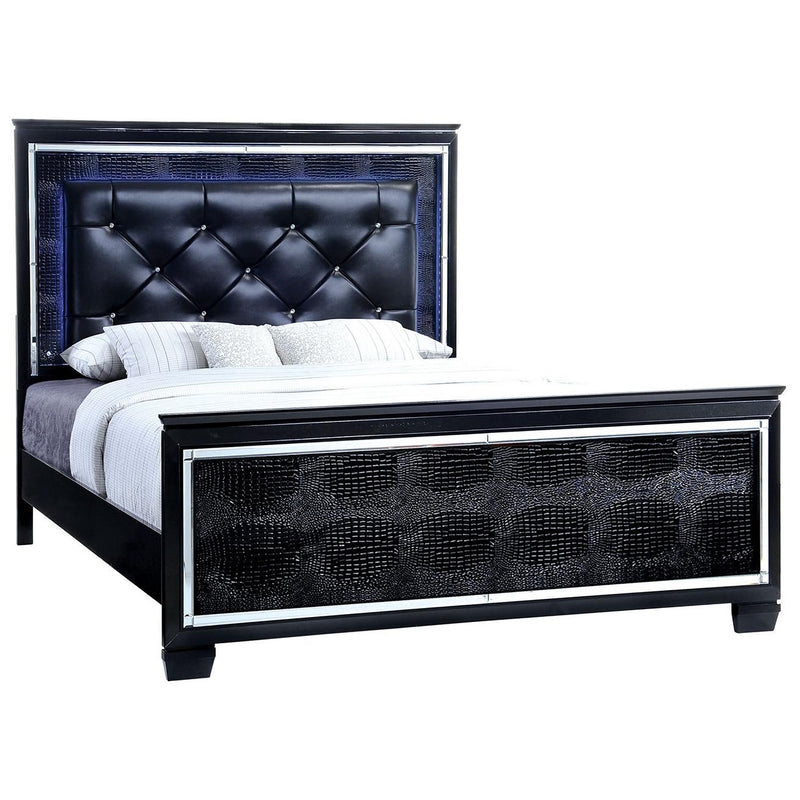 Furniture of America Bellanova California King Upholstered Panel Bed CM7979BK-CK-BED IMAGE 1