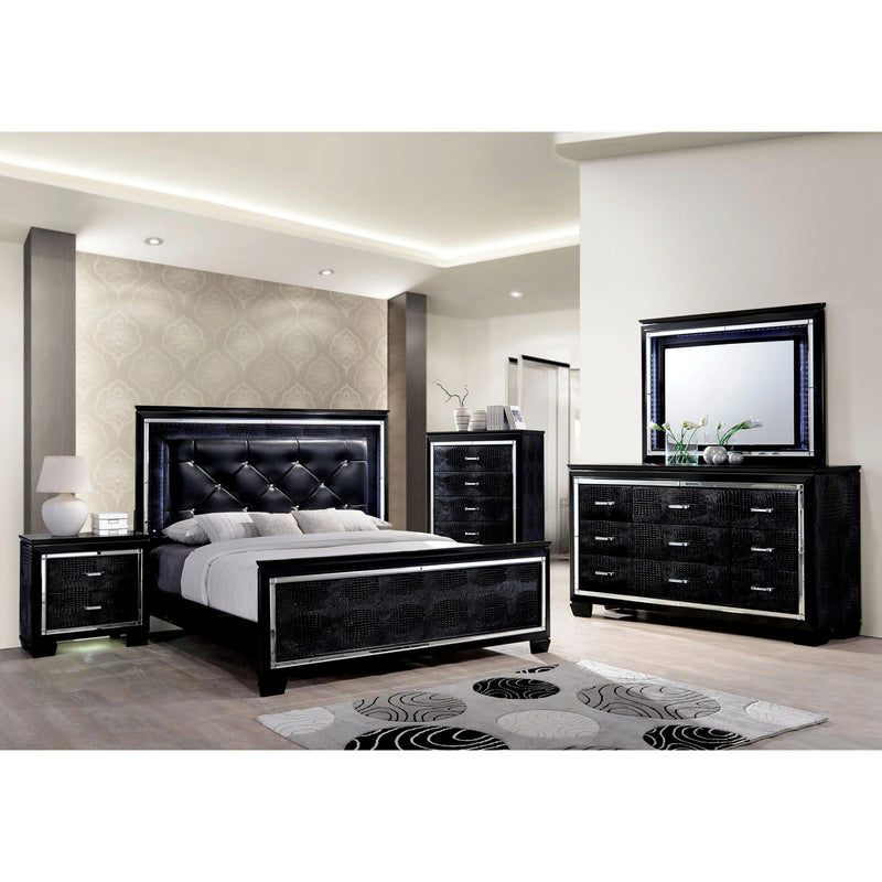 Furniture of America Bellanova California King Upholstered Panel Bed CM7979BK-CK-BED IMAGE 4