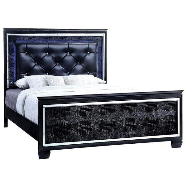 Furniture of America Bellanova King Upholstered Panel Bed CM7979BK-EK-BED IMAGE 1