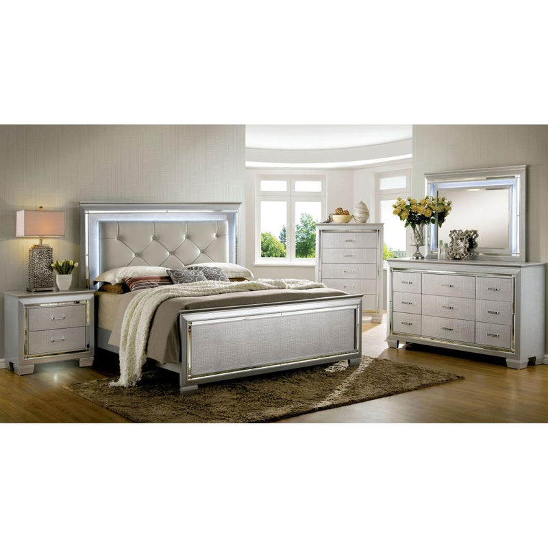 Furniture of America Bellanova Queen Upholstered Panel Bed CM7979SV-Q-BED IMAGE 3