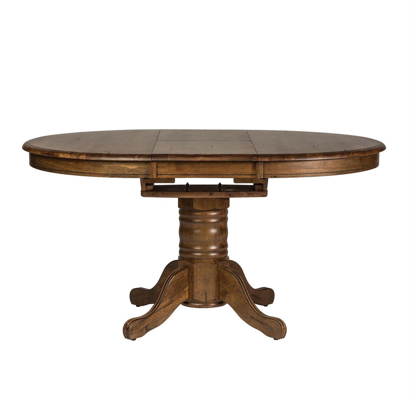 Liberty Furniture Industries Inc. Round Carolina Crossing Dining Table with Pedestal Base 186-CD-PDS IMAGE 2