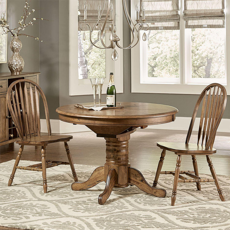 Liberty Furniture Industries Inc. Round Carolina Crossing Dining Table with Pedestal Base 186-CD-PDS IMAGE 7