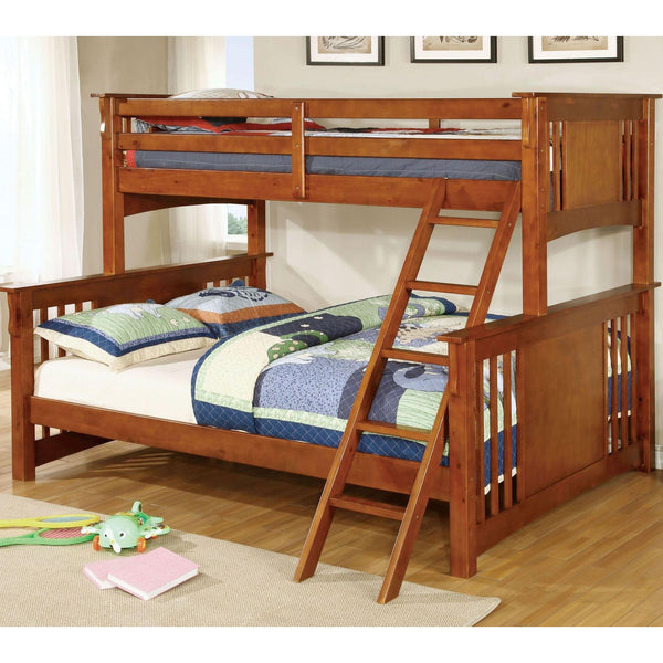 Furniture of America Kids Beds Bunk Bed CM-BK604OAK-BED IMAGE 1