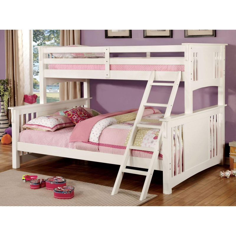 Furniture of America Kids Beds Bunk Bed CM-BK604WH-BED IMAGE 1