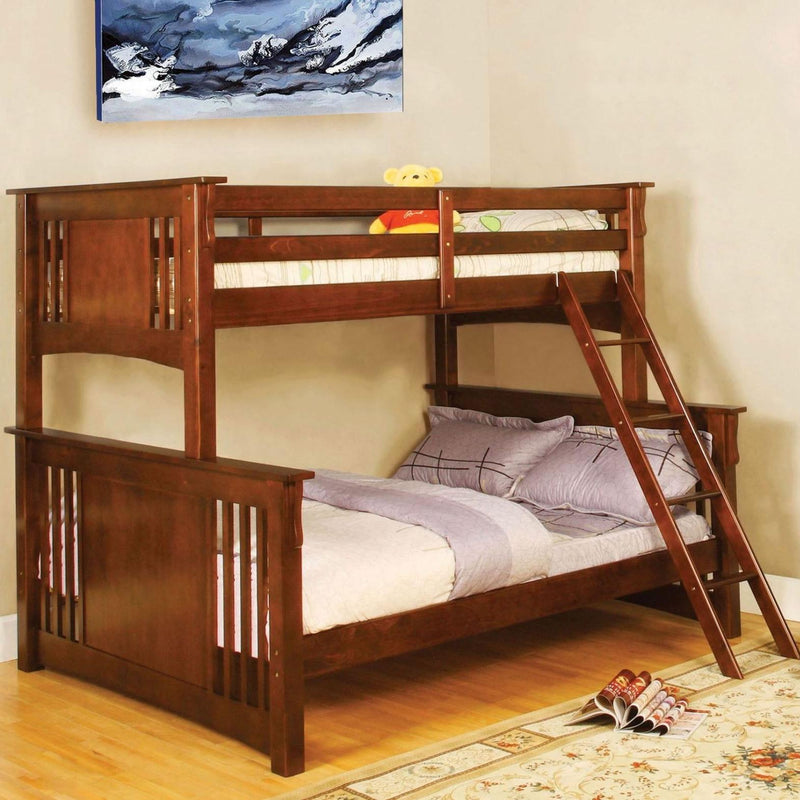 Furniture of America Kids Beds Bunk Bed CM-BK602F-OAK-BED IMAGE 1