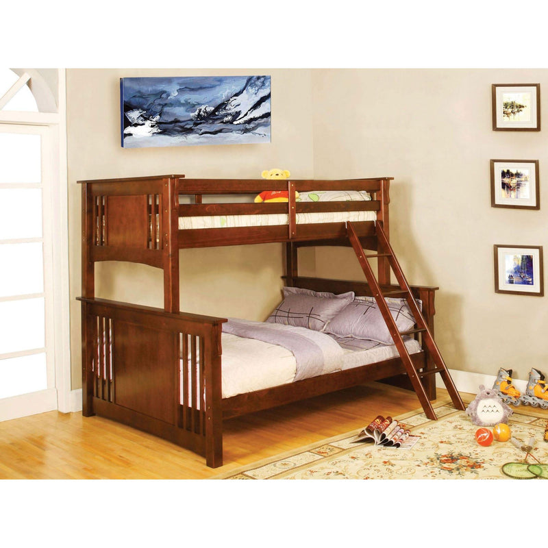 Furniture of America Kids Beds Bunk Bed CM-BK602F-OAK-BED IMAGE 2