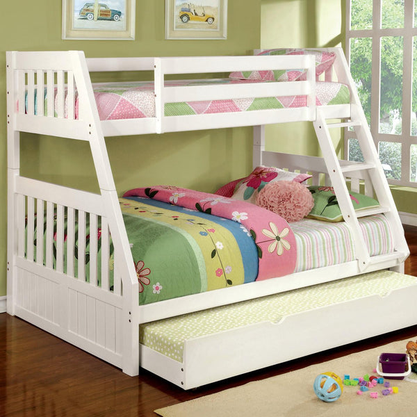 Furniture of America Kids Beds Bunk Bed CM-BK607WH-BED IMAGE 1