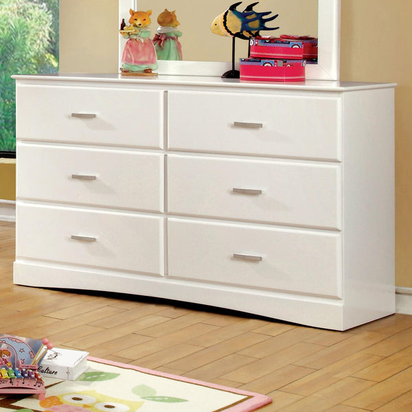 Furniture of America Prismo 6-Drawer Kids Dresser CM7941WH-D IMAGE 1