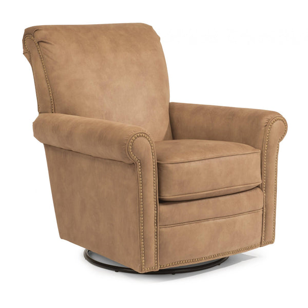 Flexsteel Plaza Swivel Fabric Chair 049C-13-581-74 IMAGE 1