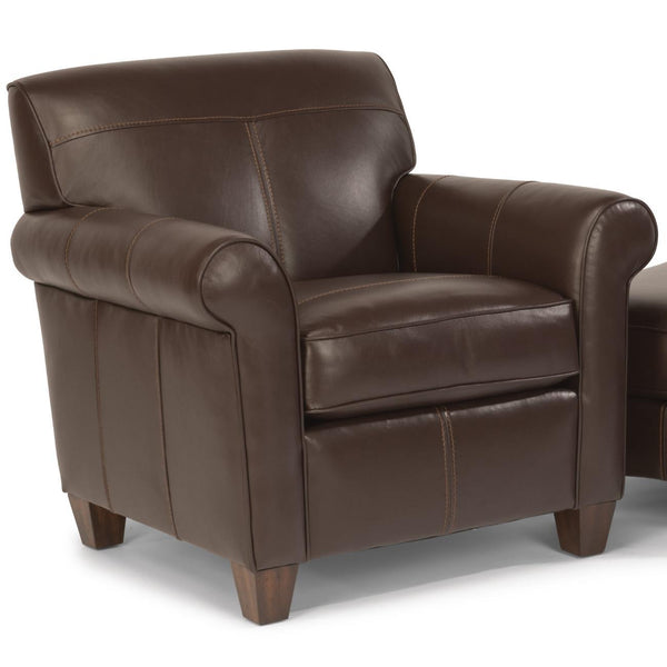 Flexsteel Dana Stationary Leather Chair B3990-10-652-72 IMAGE 1