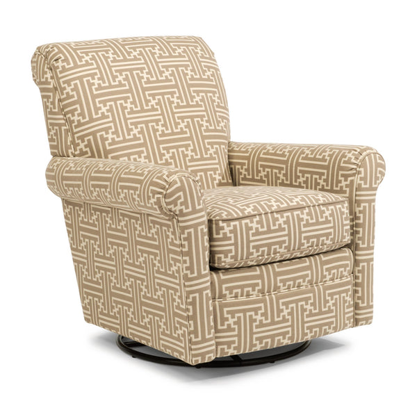 Flexsteel Plaza Swivel Fabric Chair 050C-13-AKQ-01 IMAGE 1