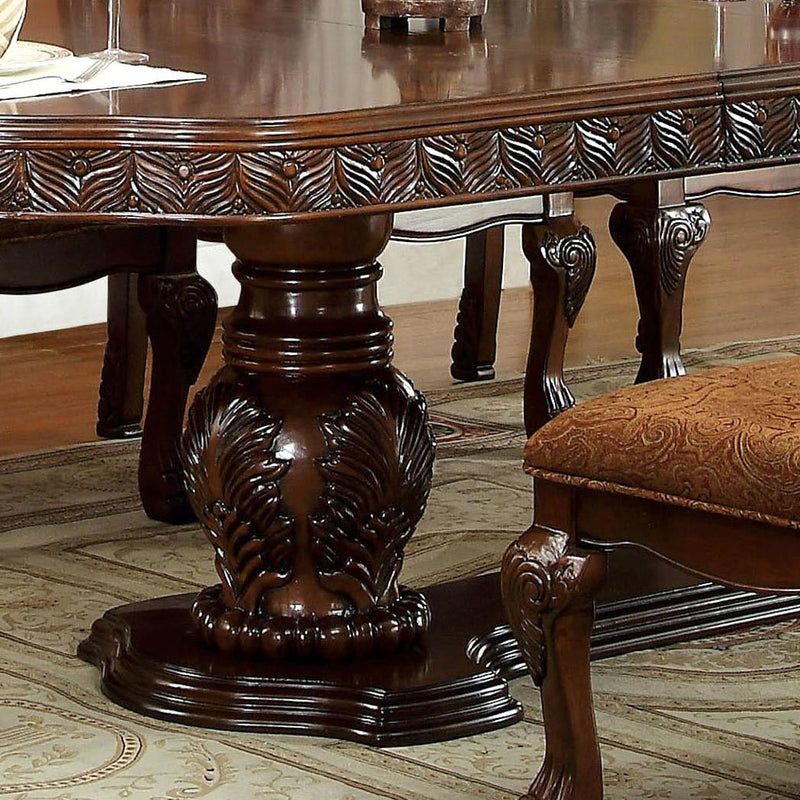 Furniture of America Oval Wyndmere Dining Table with Pedestal Base CM3186CH-T-TABLE IMAGE 4