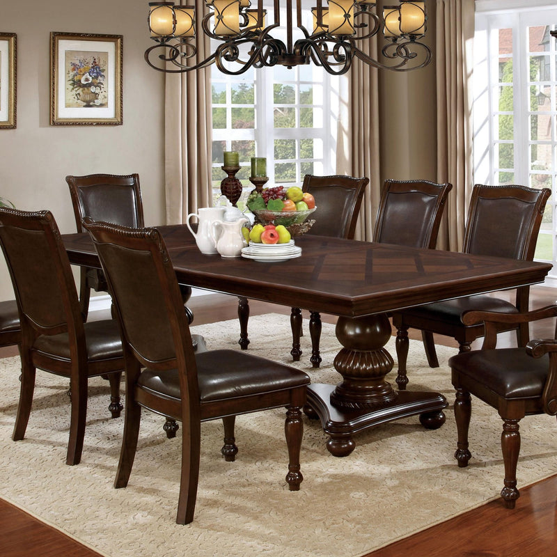 Furniture of America Alpena Dining Table with Pedestal Base CM3350T-TABLE IMAGE 1