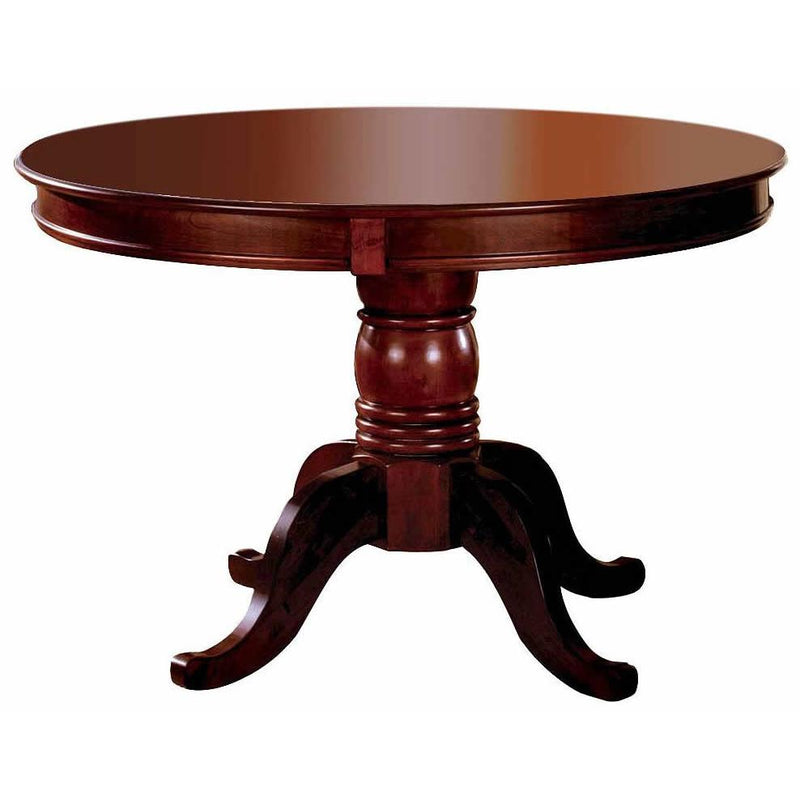 Furniture of America Round St. Nicholas II Dining Table with Pedestal Base CM3224RT-TABLE IMAGE 1