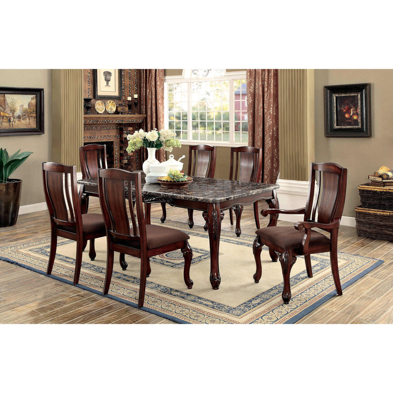 Furniture of America Johannesburg I Dining Table with Faux Marble Top CM3873T IMAGE 3