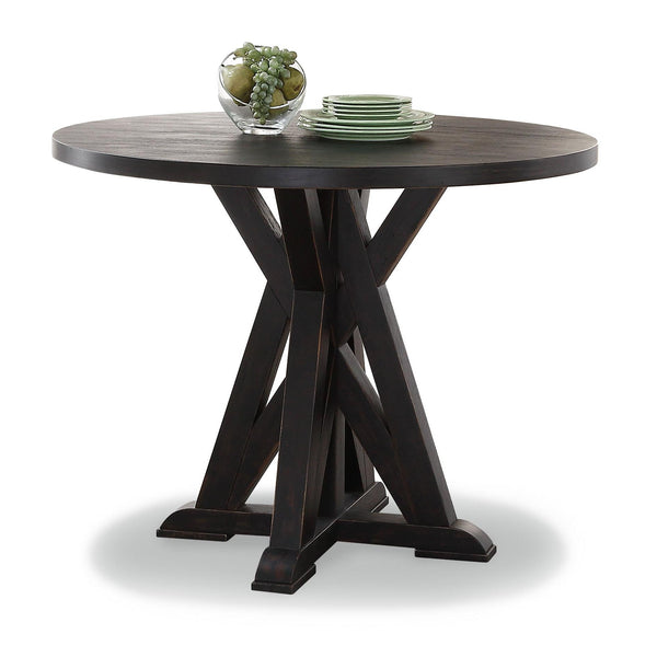 Flexsteel Round Homestead Counter Height Dining Table with Pedestal Base W1537-836 IMAGE 1