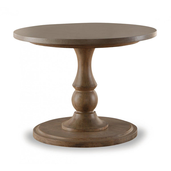 Flexsteel Round Keystone Counter Height Dining Table with Concrete Top & Pedestal Base W1132-834 IMAGE 1
