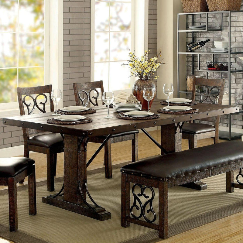 Furniture of America Paulina Dining Table with Pedestal Base CM3465T IMAGE 1