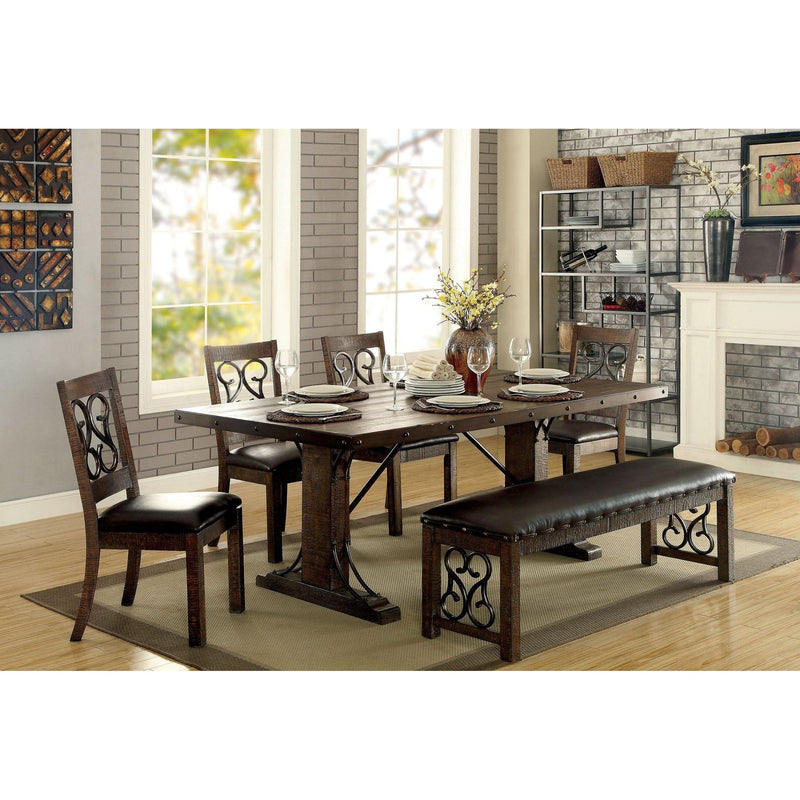 Furniture of America Paulina Dining Table with Pedestal Base CM3465T IMAGE 3