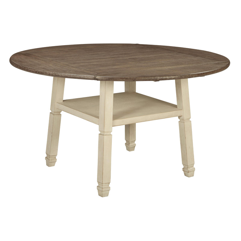 Signature Design by Ashley Round Bolanburg Counter Height Dining Table with Pedestal Base D647-13 IMAGE 1