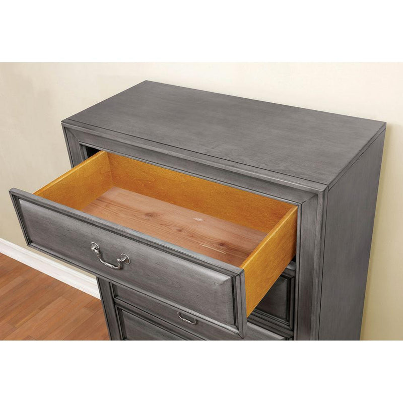 Furniture of America Brandt 5-Drawer Chest CM7302GY-C IMAGE 3