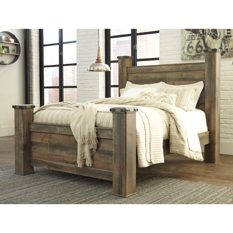 Signature Design by Ashley Trinell Queen Poster Bed B446-67/B446-64/B446-61/B446-98 IMAGE 2