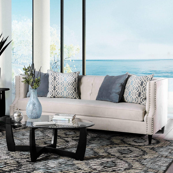Furniture of America Tegan Stationary Fabric Sofa SM2217-SF IMAGE 1