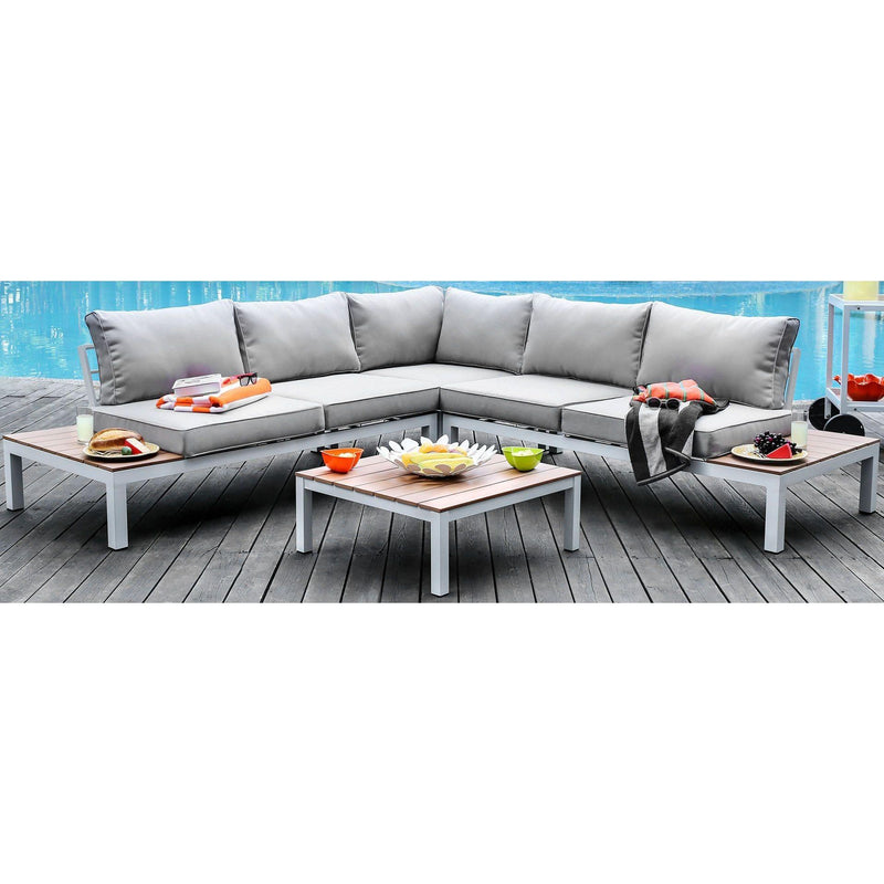 Furniture of America Outdoor Seating Sectionals CM-OS2580GY-PK IMAGE 3
