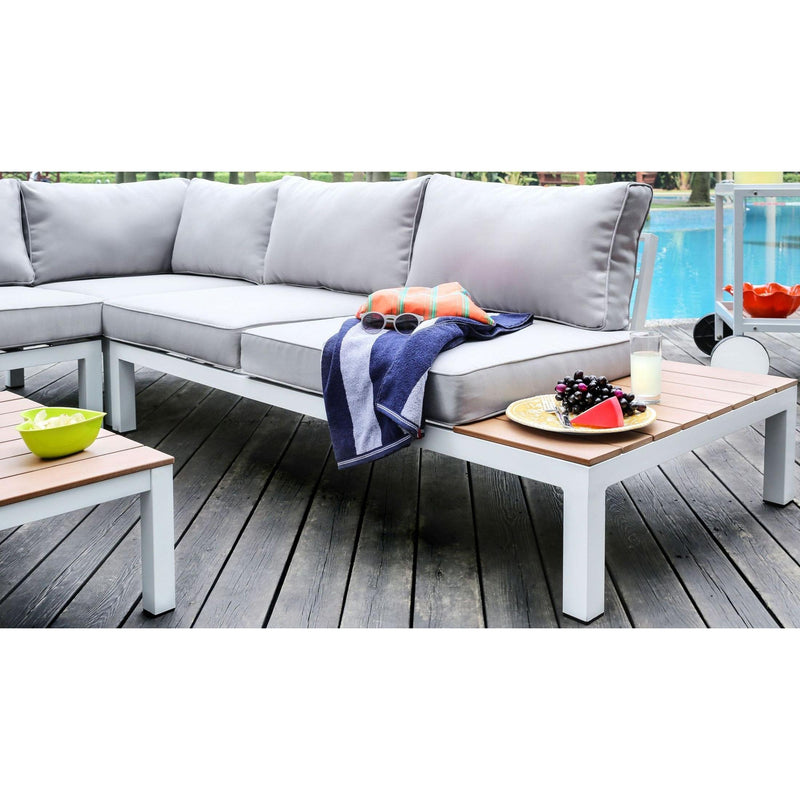 Furniture of America Outdoor Seating Sectionals CM-OS2580GY-PK IMAGE 5