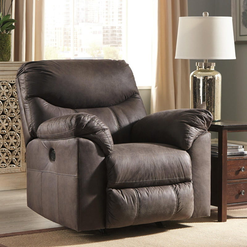 Signature Design by Ashley Boxberg Power Rocker Leather Look Recliner 3380398 IMAGE 3