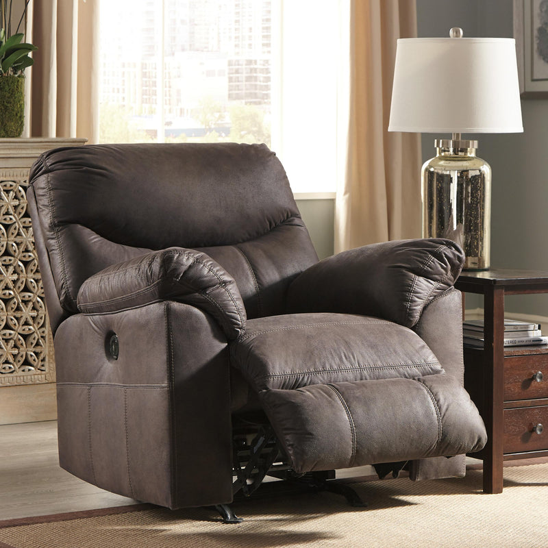 Signature Design by Ashley Boxberg Power Rocker Leather Look Recliner 3380398 IMAGE 4